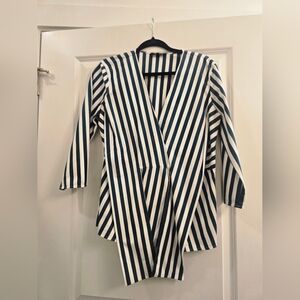Striped Black and White Women's Jacket